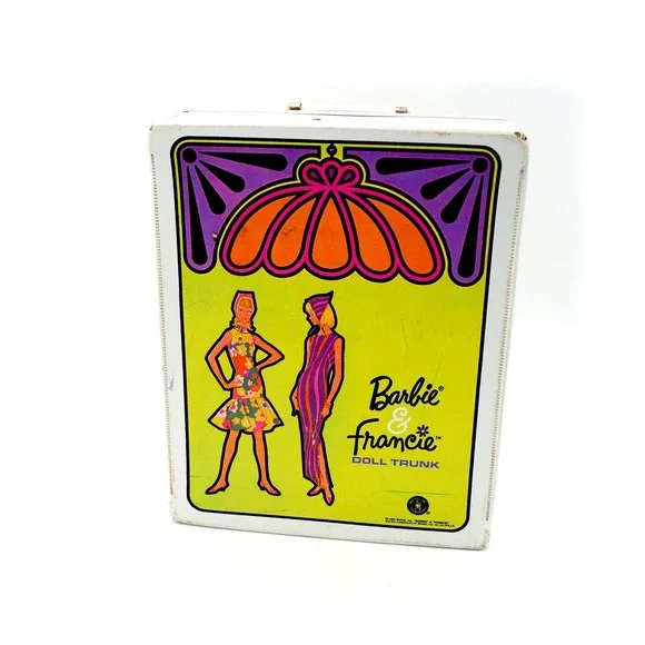 Vintage 1965 Mattel Barbie & Francie Doll Trunk 60's Barbie Closet Carrying Case - Picture 2 of 10